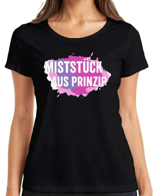 Obrázok produktu pre Bitch on principle Saying Sarcastic Pink Purple Gift Cool dámske tričko, čierna, L