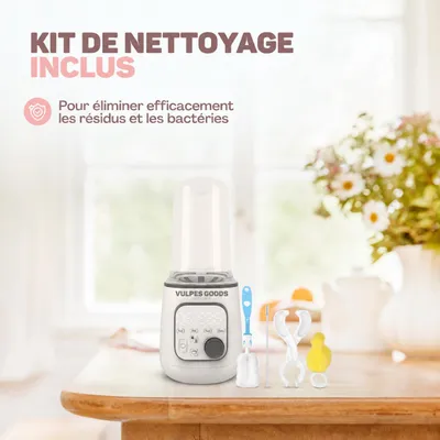 Produktbild von Vulpes Goods Flaschenwärmer, Baby Fläschchenwärmer, Babykostwärmer, 10in1, Babyflaschen-Sterilisator, Warmhalten, mit LCD-Display