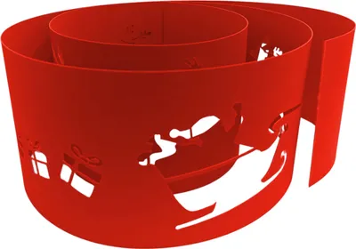Produktbild von zaun|zu PREMIUM Weihnachten SANTA CLAUS Sichtschutzstreifen Rot 2,55m