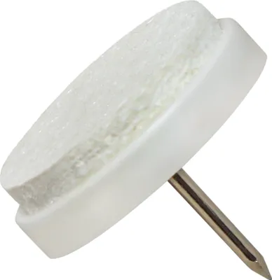 Produktbild von Adsamm® | 100 x Filzgleiter mit Nagel | Ø 24 mm | Weiß | rund | Möbelgleiter mit Stift in von Adsamm®