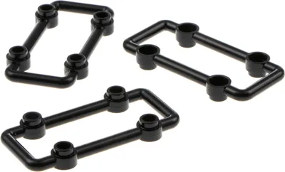Produktbild von 3x Lego Gitter Stange 1x6x3 schwarz Zaun Gatter Halte Griff 6138603 29165 23444