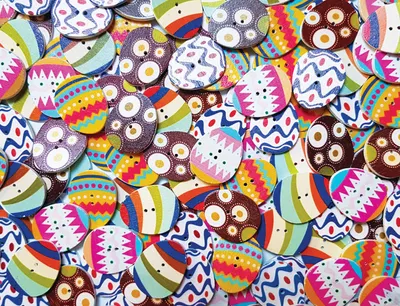 Produktbild von EDUPLAY 370134 Bunte Eierknöpfe 25er Set