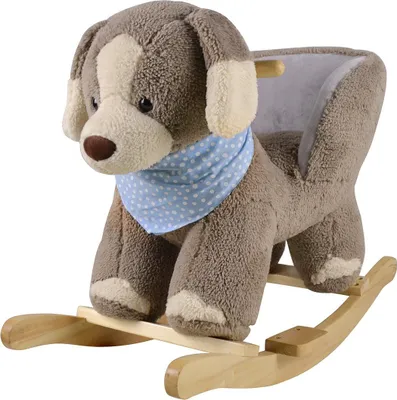 Produktbild von Chipolino Schaukeltier Sitz Musik Holz Plsch Handgriffe Fusttze ab 10 Monate braun