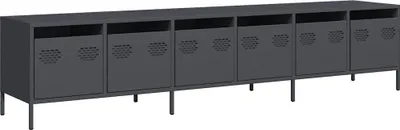 Image de vidaXL Armoire TV anthracite 202x39x43,5 cm Acier laminé à froid