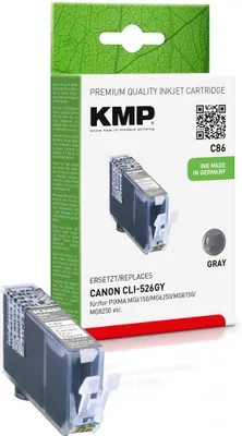 Obrázek produktu pro KMP 1515,0041 KMP C86 Tintenpatrone grau kompatibel mit Canon CLI-526 GY