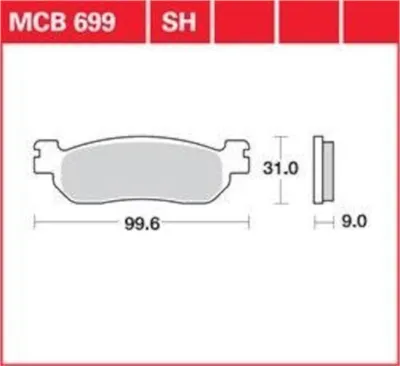 Produktbild von Bremsbeläge LG MCB 699, vorne für ITALJET Jupiter YAMAHA TW125 YP250 YZF-R6 600
