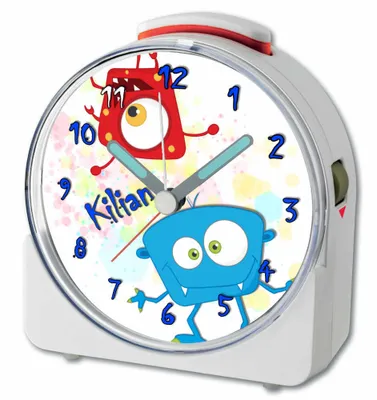 Produktbild von Kinder Wecker Motiv Monster Kinderwecker weiß