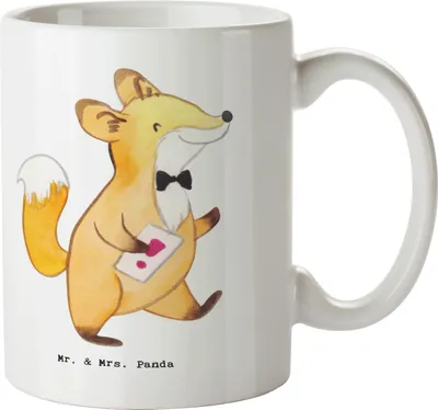 Produktbild von Mr. & Mrs. Panda Kaffeetasse Unternehmensberater Herz - Weiß - Geschenk, Pott, Becher, Tasse mit Spruch, Geschenktasse