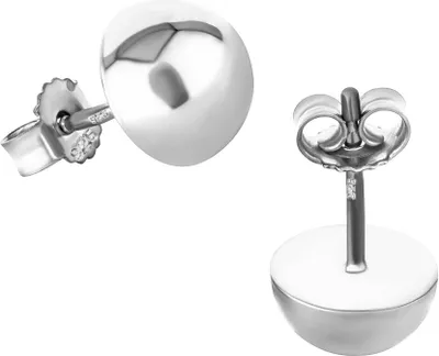 Produktbild von Paar 8mm Ohrstecker 925 Sterlingsilber Halbkugel Damen Stecker Ohrringen 9117