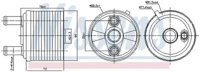 Produktbild von NISSENS Ölkühler Automatikgetriebe 91267 für VW Golf IV Schrägheck (1J1) Aluminium