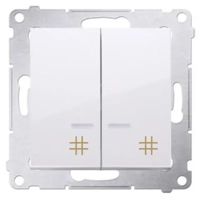Immagine prodotto di Interruttore Simon 54 premium n. 7+7 modulo retroilluminazione LED bianco