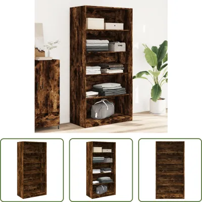 Immagine prodotto di The Living Store Armadio rovere fumé 100x50x200 cm materiale legno