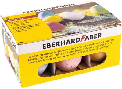 Produktbild von Eberhard Faber Eierkreide 6er Pack Straßenkreide in Eierform