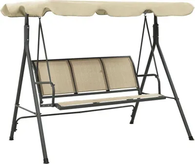 Image de The Living Store Balancelle hollywoodienne avec toit gris anthracite et sable