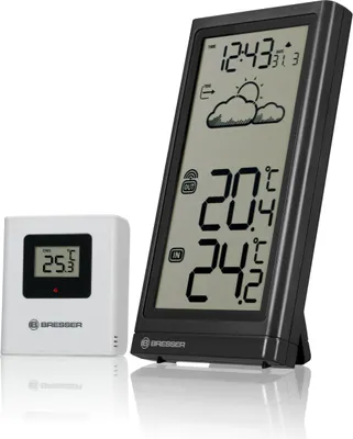 Produktbild von Bresser Optik Wetterstation Meteo Temp 7004200 Funk-Wetterstation Vorhersage für 12 bis 24 Stunden (7004200)