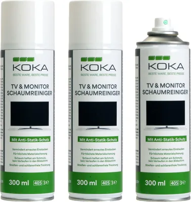 Produktbild von 3x Set KOKA Reinigungsschaum Spray Dose Reiniger TV OLED LCD LED TFT Fernseher