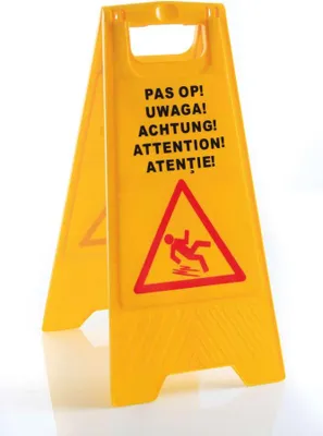 Produktbild von HENDI Schild Rutschgefahr         PP 300x615 mm
