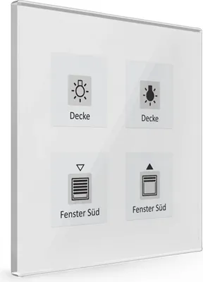 Produktbild von MDT BE-GTT4W.01 Glastaster 4fach Plus Weiß m.Temperatursensor