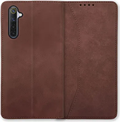 Produktbild von Bookstyle 'Premium' Schutzhülle Klapphülle Schutztasche Etui Cover für Realme 6 / 6S - Coffee