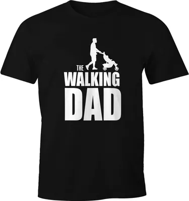 Produktbild von Herren T-Shirt The Walking Dad Vater Papa Geschenk Fun-Shirt Moonworks® schwarz 3XL