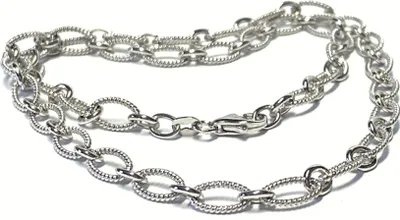 Produktbild von Kette 925/- Silber rhodiniert Fantasiemuster beweglich Weitanker 50cm