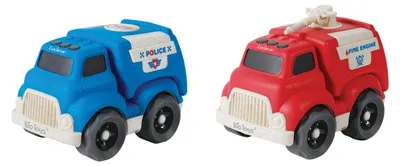 Immagine prodotto di Macchinine – Set polizia e camion dei pompieri