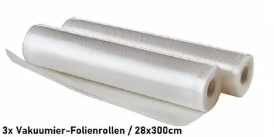 Two rolls of vacuum sealing bags on a white background.