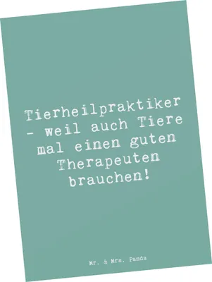 Produktbild von Mr. & Mrs. Panda Postkarte Spruch Tierheilpraktiker - Meeresbrise - Geschenk, Postkarten, für, Ansichtskarten, Berufsliebe, handgefertigte Geschenke, Berufsprodukte