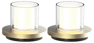 Produktbild von Luxus Europe - Tischlampe Solar Coco - 2er-Set Gold - Kabellose LED-Solar-Tisch- & Hängelampe für den Außenbereich – Solarbetrieben & USB-C wiederaufladbar