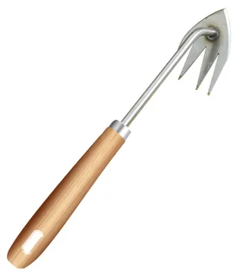 Produktbild von Robuster Unkrautstecher aus Edelstahl, Gartenwerkzeug mit 3 oder 4 Zinken, manueller Unkrautstecher mit langem Griff für Gemüsegarten und Hofpflanzung