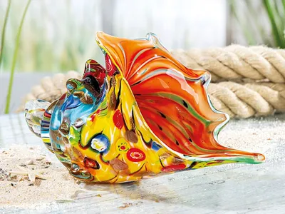 Produktbild von Casablanca Glasart, Dekoobjekt, Muschel, "Muschel", Glas, mehrfarbig, , L. 10 cm, B. 21 cm, H. 21 cm 51910