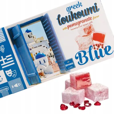 Produktbild von Attika Loukoumi Granatapfel 280 g – Traditionelle griechische Gelee-Süßigkeit