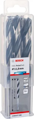 Obrázok produktu pre Bosch 2 608 577 286, Vŕtačka, Špirálový vrták, rotácia vpravo, 1,18 cm, 142 mm, Oceľ, liatina