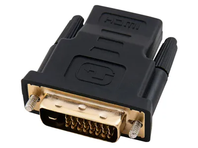 Produktbild von HDMI-Adapter HOLLYWOOD, HDMI Kupplung auf DVI Stecker, vergoldete Kontakte