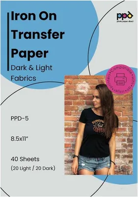 Produktbild von Inkjet T-Shirts Transferpapier - A4 Multipack für Licht und dunkle Textilien - 40 Blatt