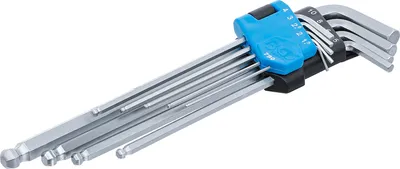 Produktbild von BGS 790 Innen-6-kant-Winkelschlüssel-Set, extra lang, 1,5-10 mm, 9-tlg.