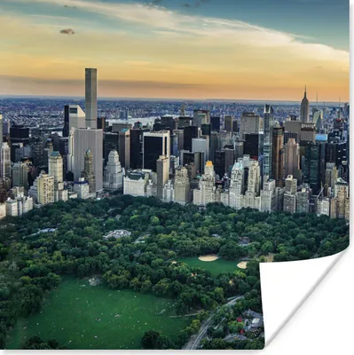 Produktbild von MuchoWow® Poster New York - Central Park - Amerika 100x100 cm - Babyzimmer