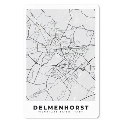 Produktbild von MuchoWow® Mauspad Mousepad Delmenhorst - Karte - Stadtplan - Deutschland - Karte 18x27 cm - Mousepads - Maus Mat - Pad - Mausunterlage