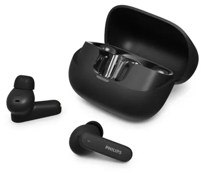 Produktbild von Philips TAT3000BK/00, True Wireless Stereo (TWS), 20 - 20000 Hz, Anrufe/Musik, 66 g, Kopfhörer, Schwarz