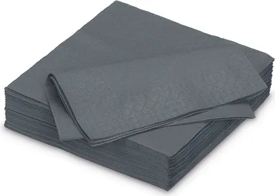 Produktbild von Servietten aus Papier 33x33cm 2-lagig 50 Stück Anthrazit