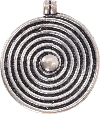 Produktbild von Indisches Amulett Lebensspirale, Spirale Kettenanhänger aus Messing - Silber, Silber-Farben, Kettenanhänger, Amulette, Modeschmuck