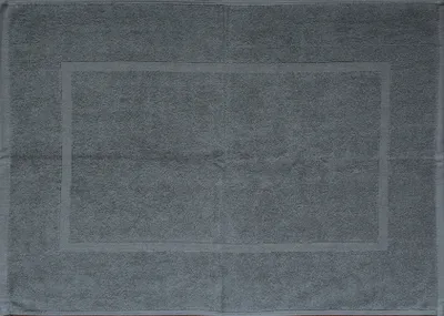 Produktbild von Baumwoll Frottier Duschvorleger, Badematte, Frottee, 50 x 70 cm, grau, uni einfarbig, Badvorleger, 100% Baumwolle