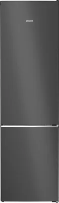 Siemens iQ700 KG39NSBBF Freistehende Kühl-Gefrier-Kombination mit Gefrierbereich unten, noFrost, 203 x 60 cm, matte schwarz Frontansicht geschlossen
