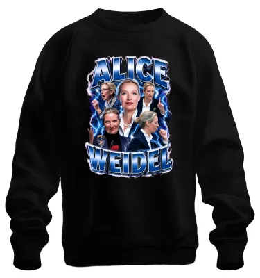 Produktbild von Alice Weidel AfD Patriotismus Statement Sarkasmus Bundestag Sweatshirt Pullover, Schwarz, L