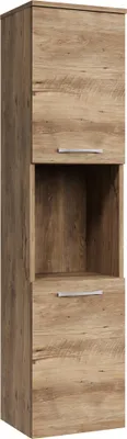Image de Armoire de rangement de Montreal Hauteur 131 cm - Chêne châtaignier - Meuble de rangement haut placard armoire colonne