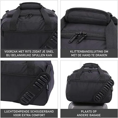 Produktbild von Wasserdichte Reisetas Damen Sporttas Weekendtas Schwarz