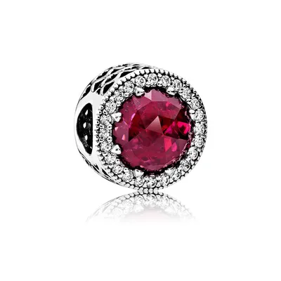 Produktbild von Pandora 791725NCC Charm Kirschroter Strahlenkranz der Herzen