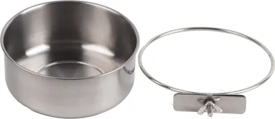 Produktbild von Edelstahl Futter Wasser Fütterungsschale Papageianschlag Feeder Vogel Käfig Accessoire L