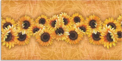 Produktbild von ARTland Wandbild Alu für Innen & Outdoor Sonnenblumen I Größe: 100x50 cm