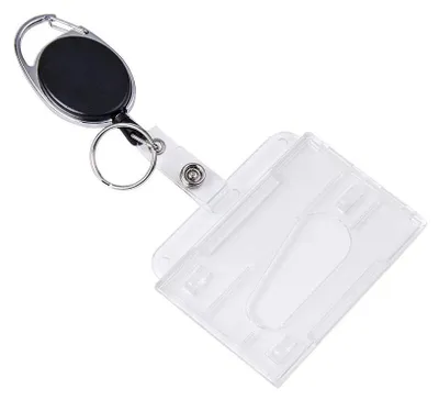 Produktbild von Schlüsselanhänger-Set, einziehbarer Auswelter mit Gürtelclip und Ausweisfach, Auswelter-Set für Schlüsselanhänger und Ausweis (1 Stück)
